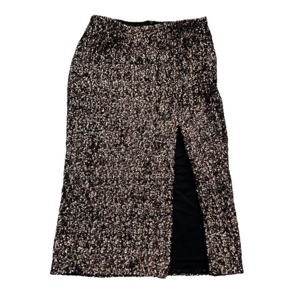 Dress The Population Alessandra Sequin Midi Skirt Sz Medium - Picture 5 of 11